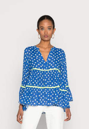 BLOUSE - Blouse - azur/white