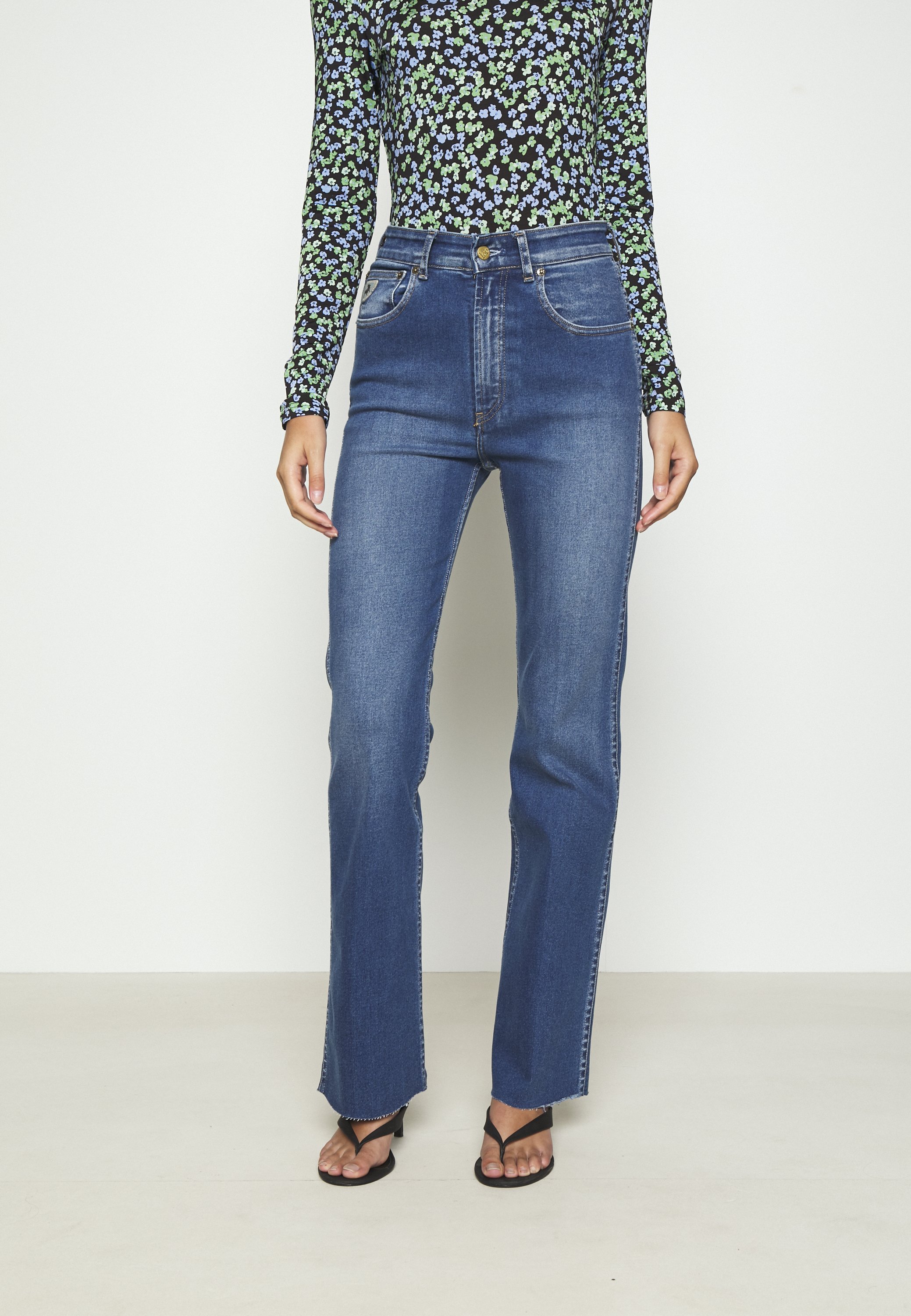 LOIS Jeans RILEY - Jeans Bootcut - stone/bluedenim - Zalando.dk