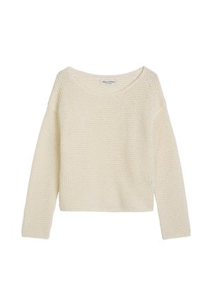 Marc O'Polo, PULLOVER, LONGSLEEVE, BOAT-NECK - Trui - white cotton