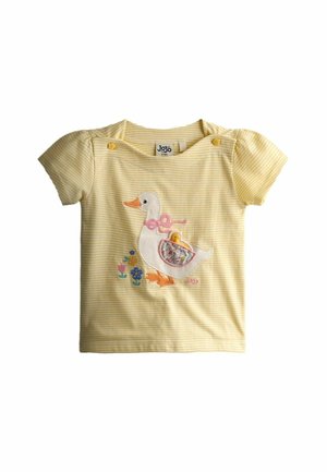 REGULAR FIT - DUCK APPLIQUÉ PET  - T-Shirt print - light yellow