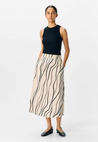 Object MIDI PRINT - Jupe trapèze - sandshell