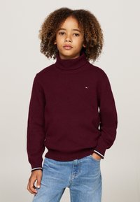 Tommy Hilfiger ESSENTIAL REG TURTLENECK - Maglione - deep rouge