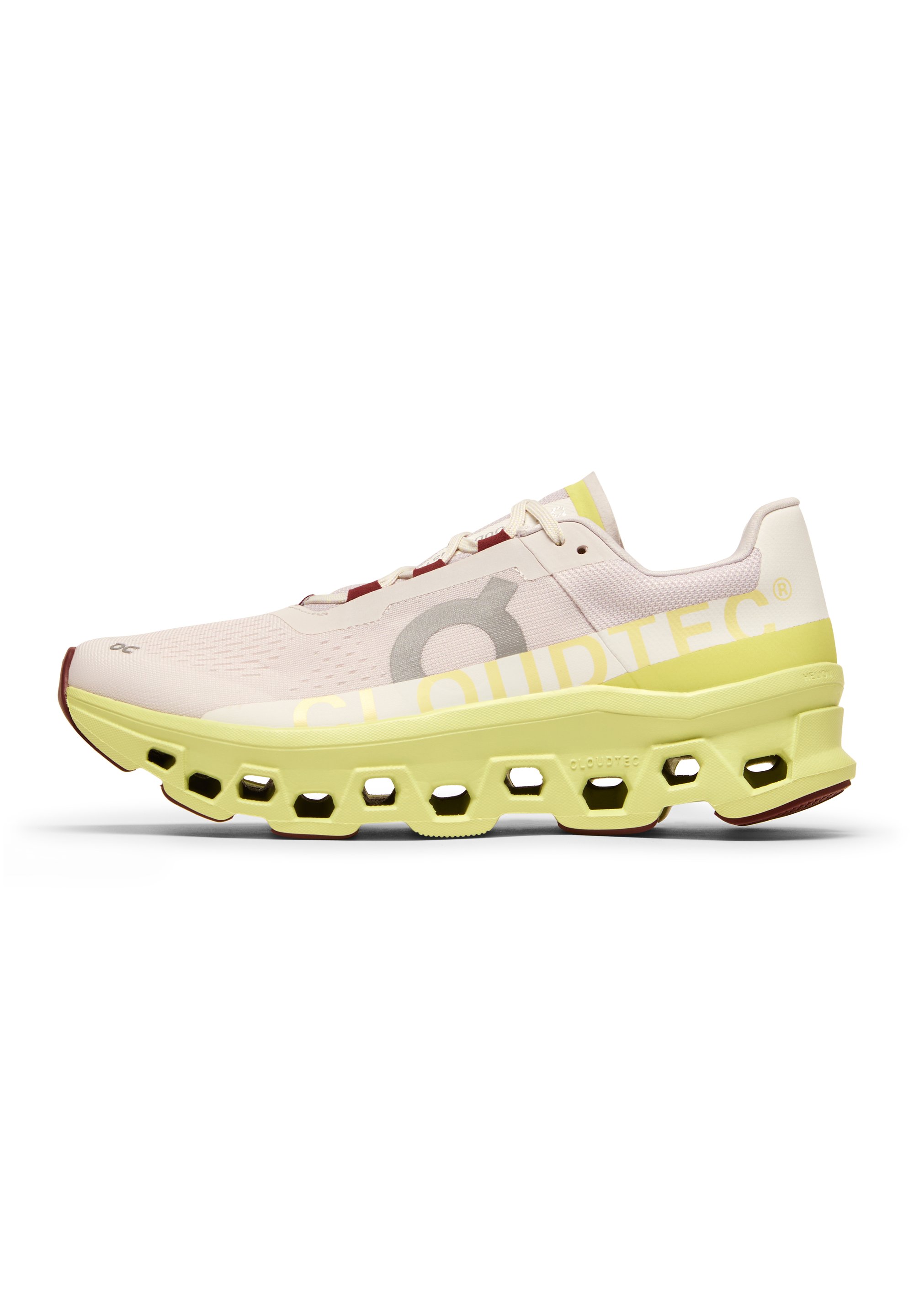 On Running Light Gray and Yellow Athletic Shoes Women main image 2