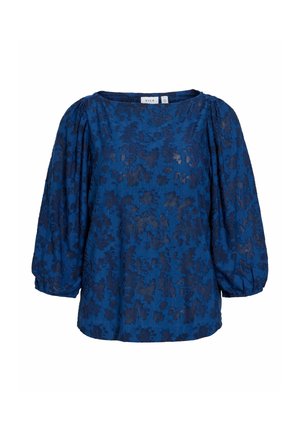 VILA, 3/4 SLEEVED TOP VICAPERA BOATNECK - Blouse - navy peony