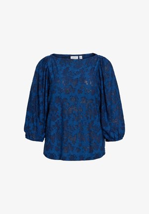 VILA, 3/4 SLEEVED TOP VICAPERA BOATNECK - Pusero - navy peony