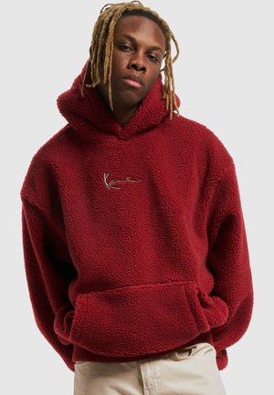 Karl Kani METAL SIGNATURE TEDDY OS - Sweat à capuche - dark red