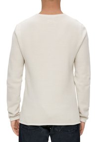 QS MIT MUSTERSTRUKTUR - Strickpullover - wollweiß