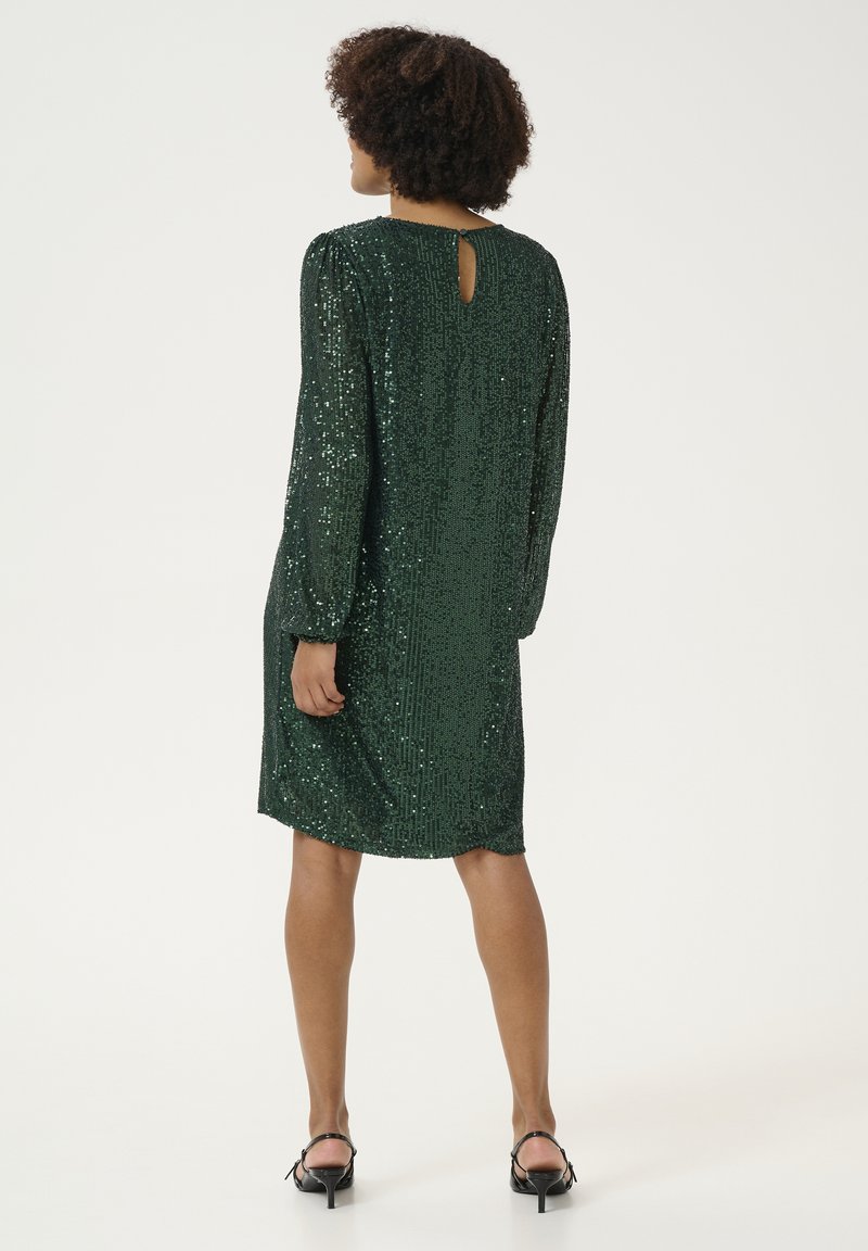 slim fit dress slacks Ms Perfect Babydoll Green Sequin Dress  Ella Lisqu