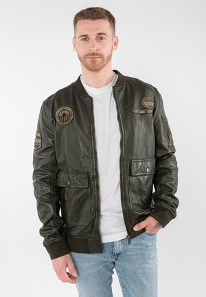 AIRPILOT - Lederjacke - grün