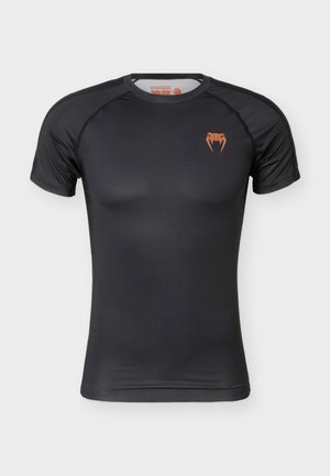 Venum, THUNDER DRAGON SHORT SLEEVES RASHGUARD - Μπλουζάκι με στάμπα - black/grey/copper