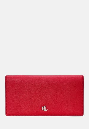 Lauren Ralph Lauren CROSSHATCH LEATHER SLIM WALLET - Portafoglio - festive red