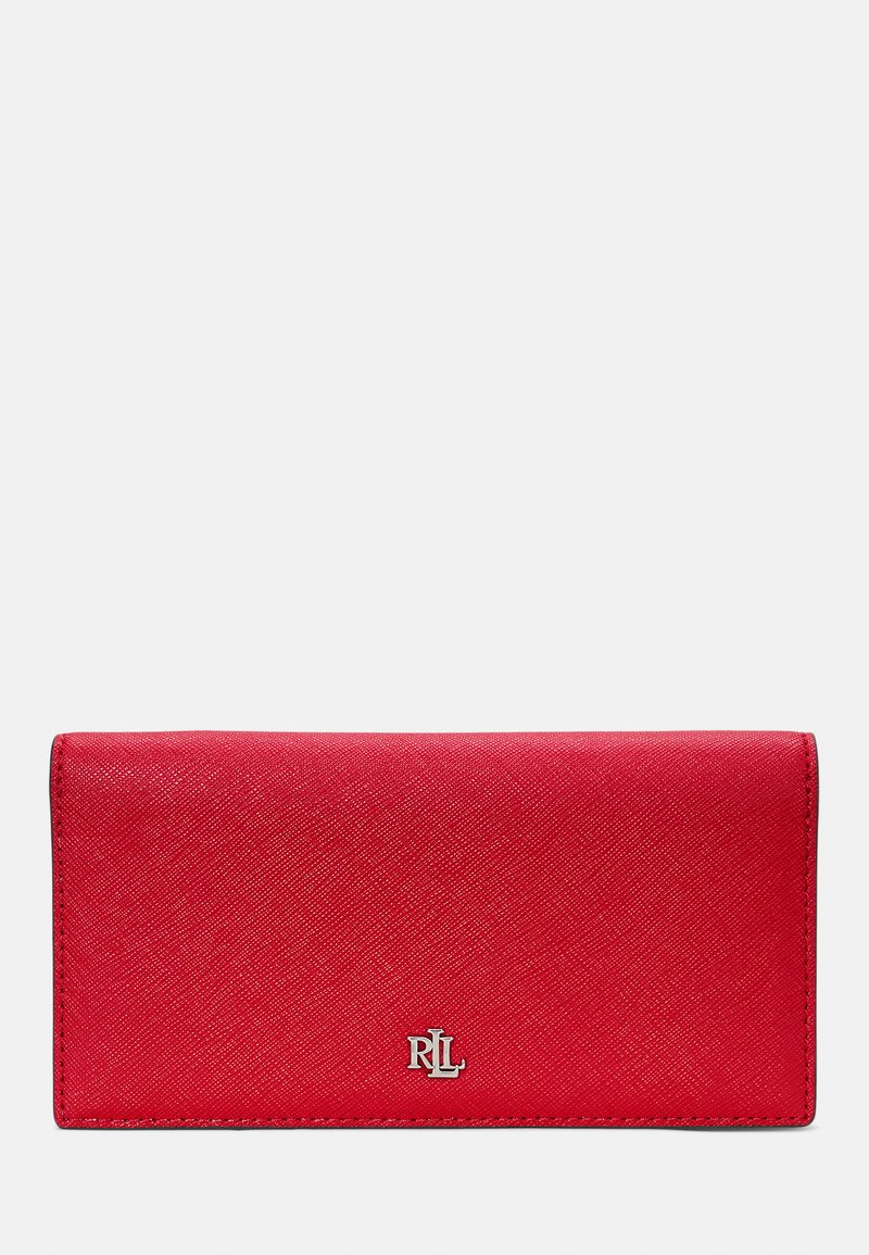 Lauren Ralph Lauren CROSSHATCH LEATHER SLIM WALLET - Denarnica - festive red