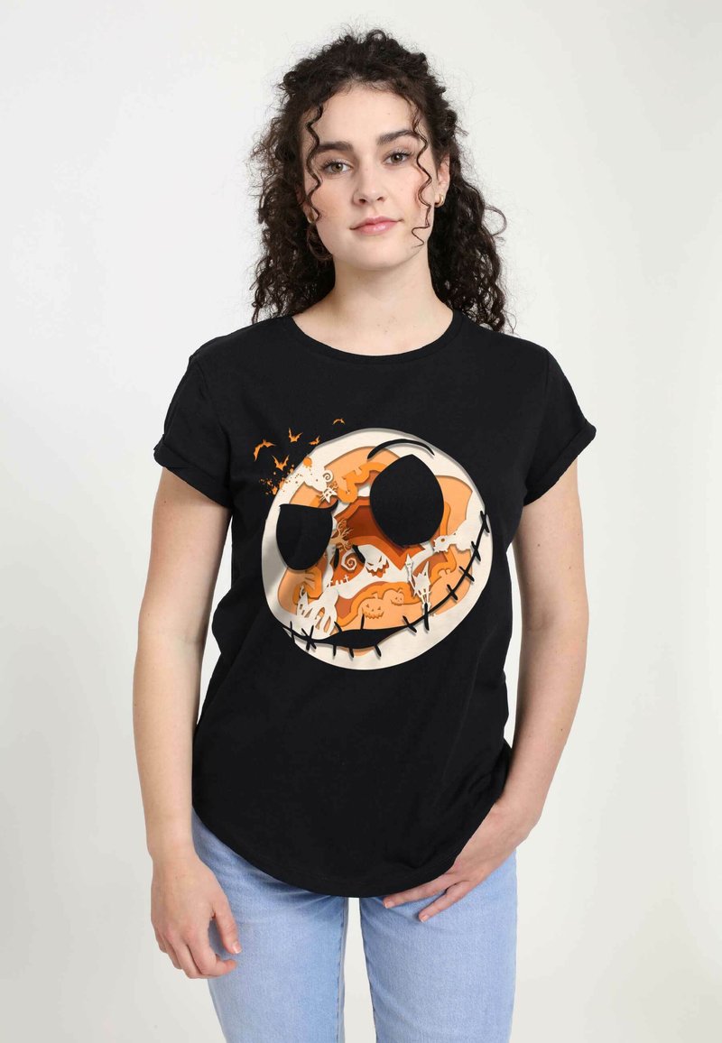 Disney NIGHTMARE BEFORE CHRISTMAS PAPER HALLOWEEN - T-shirt med print - black