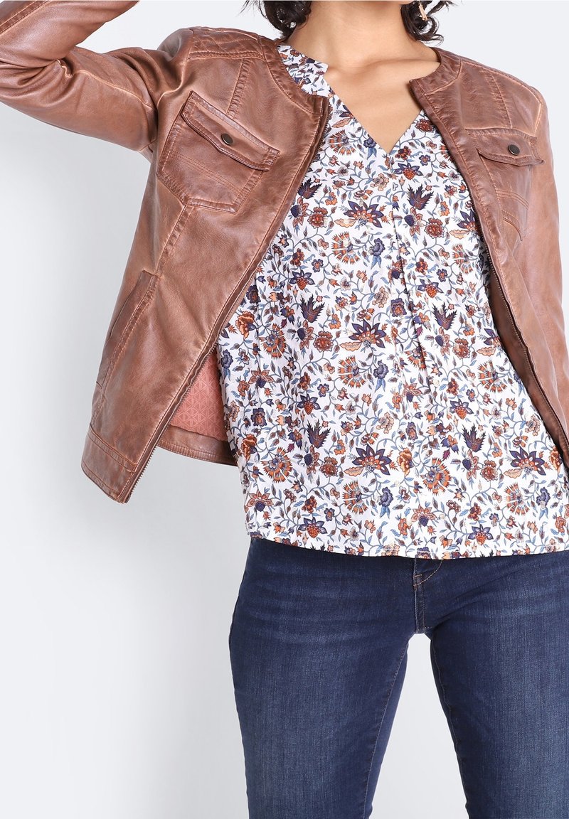 BONOBO Jeans Veste en similicuir orange (Seconde main) ZALANDO