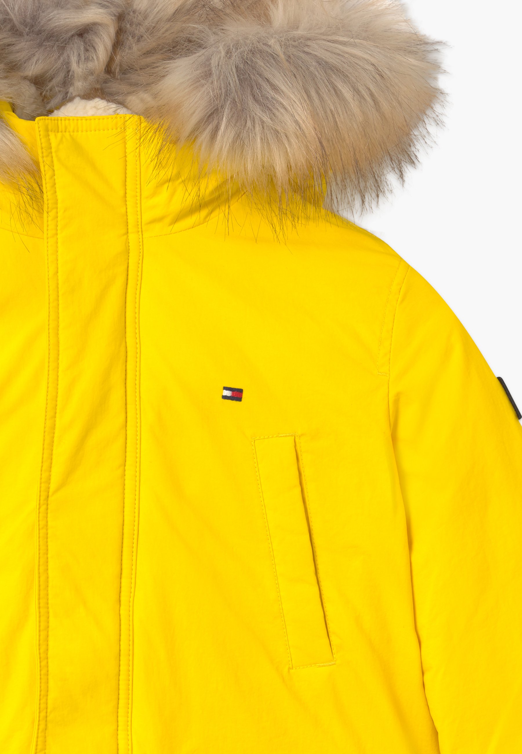 tommy hilfiger yellow winter jacket