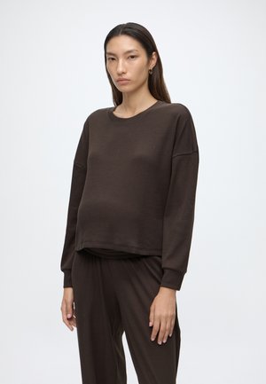 ONLY MATERNITY, OLMDURIA - Μπλούζα με μακριά μανίκια - coffee bean