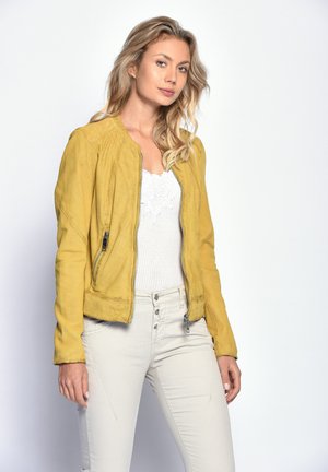 Leren jas - yellow