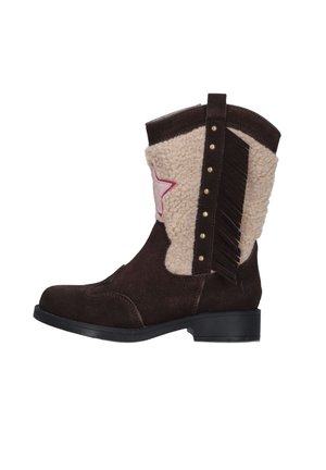 Shoesme, SHOESME MEISJES COWBOYLAARZEN NW26W006. - Cowboy-/Bikerlaarzen - dark brown teddy