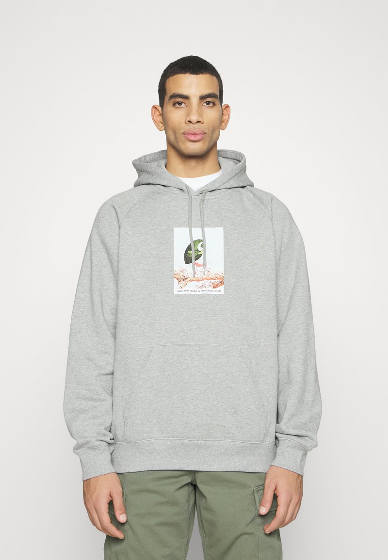 Carhartt WIP HOODED ANT - Hoodie - grey heather/mottled grey - Zalando.de