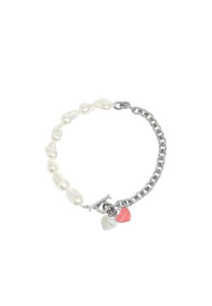 LOGO CORAZON Y PERLAS - Collar - plata