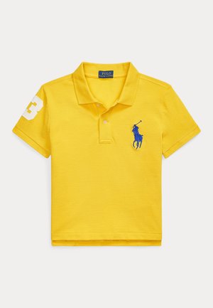 BOXY BIG PONY STRETCH MESH POLO SHIRT 7-14Y - Bluză polo - racing yellow