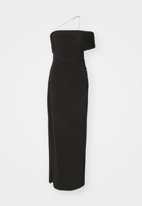 ASYMMETRICAL GOWN CRYSTAL TRIM - Jerseykleid - black