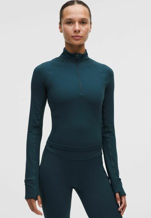 IT S RULU RUN CROPPED HALF ZIP - Ilgarankovis viršutinės dalies drabužis - indochine blue