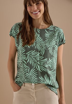 Cecil, DROPPED SHOULDER SHIRT MIT PRINT - Bluse - khaki