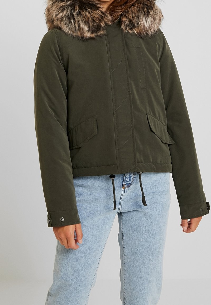 ONLY Petite Allvädersjacka - mottled dark grey