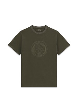 Guess, T-SHIRT MIT GESTICKTEM LOGO - T-shirt imprimé - dunkelgrün