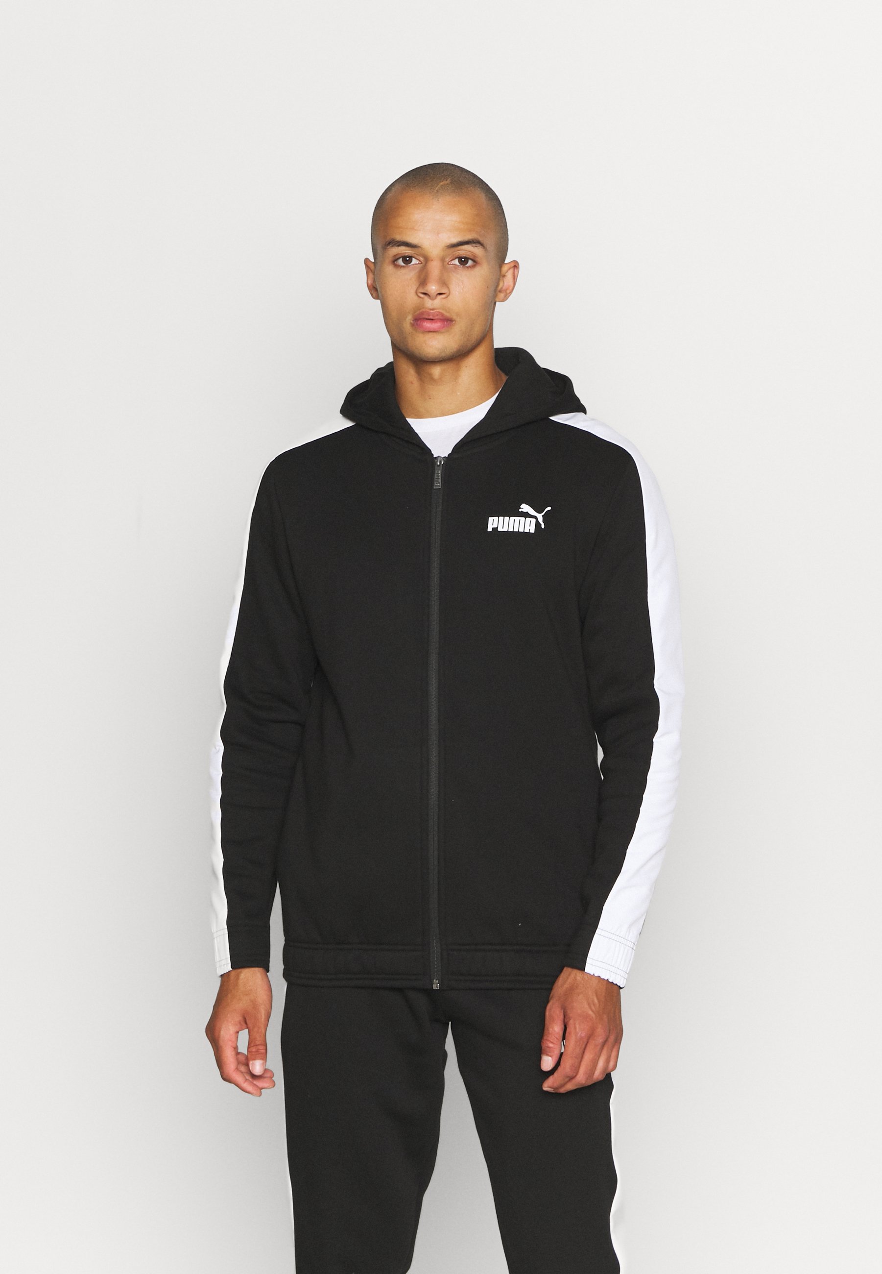 puma black hooded jacket