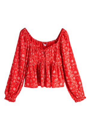 Next, REGULAR FIT - LONG SLEEVE MILKMAID  - Camicetta - red conversational print