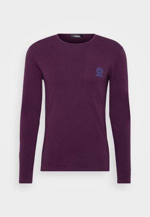 Versace LONG SLEEVES ROUND NECK TOPEKA NEW LOGO - Caraco - dark aubergine