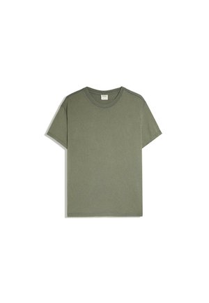 Bershka, SHORT SLEEVE - T-SHIRT - T-shirt basique - khaki