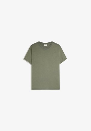 Bershka, SHORT SLEEVE - T-SHIRT - T-shirt basique - khaki