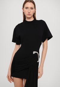 David Koma CRYSTAL BUCKLE DRAPE FABRIC DETAIL DRESS - Main Image