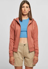 Urban Classics Felpa con zip - terracotta