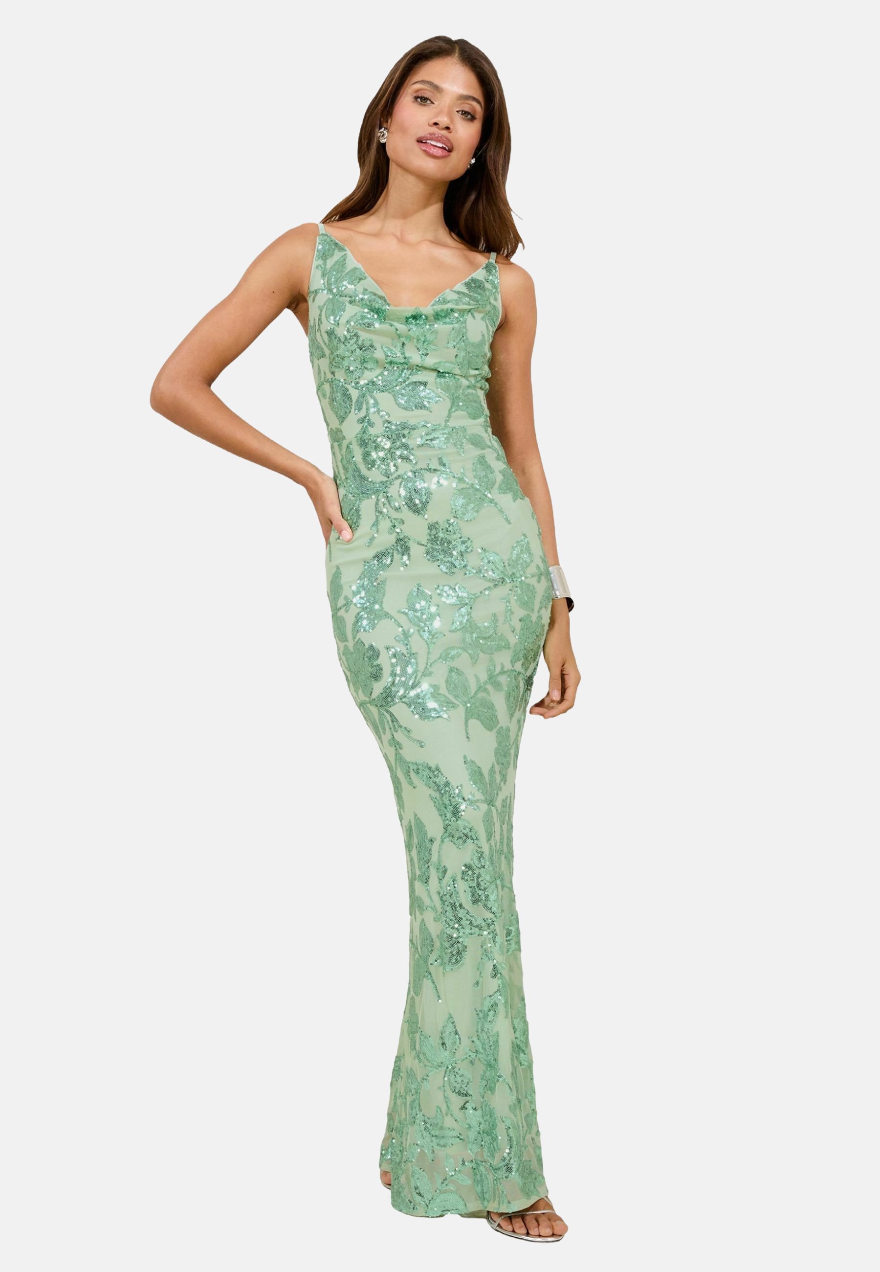 Lipsy COWL NECK SEQUIN - Occasion wear - green pistachio/green - Zalando Lipsy COWL NECK SEQUIN - Occasion wear - green pistachio/green - Zalando