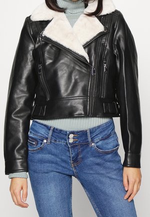 Veste en similicuir - black