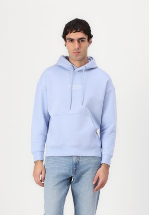 TOM TAILOR DENIM RELAXED PRINTED HOODIE - Bluză de molton - brunnera blue