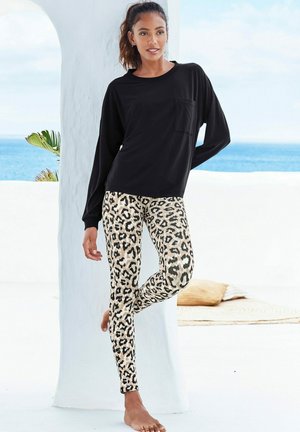 LASCANA Pyžamový spodní díl - ecru nougat schwarz