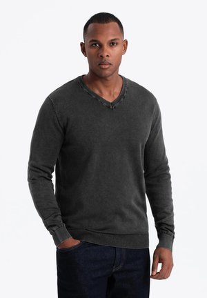 Ombre WASHED - Striktrøje - black