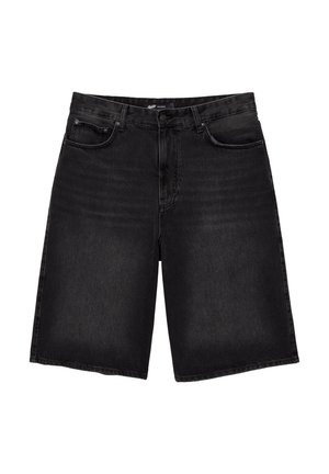 PULL&BEAR SKATER - Denim shorts - black