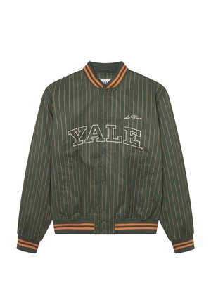 Les Deux YALE VARSITY TECH JACKET UNISEX - Bomber Jacket - duffel bag green/golden yellow