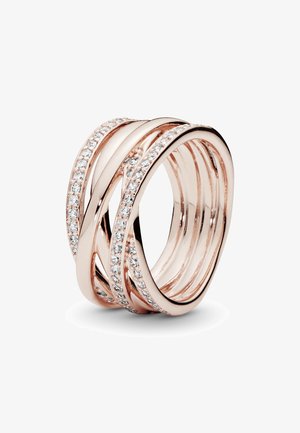 Pandora SPARKLING & POLISHED LINES - Ring - rose gold plated