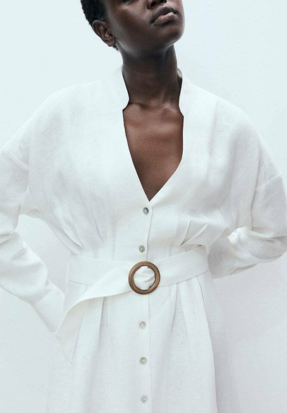 Linen Clothing Linen White Shirt Dress Mango FER Shirt Dress White Zalando