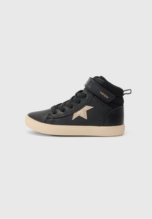 GISLI - Korkeavartiset tennarit - black/champagne