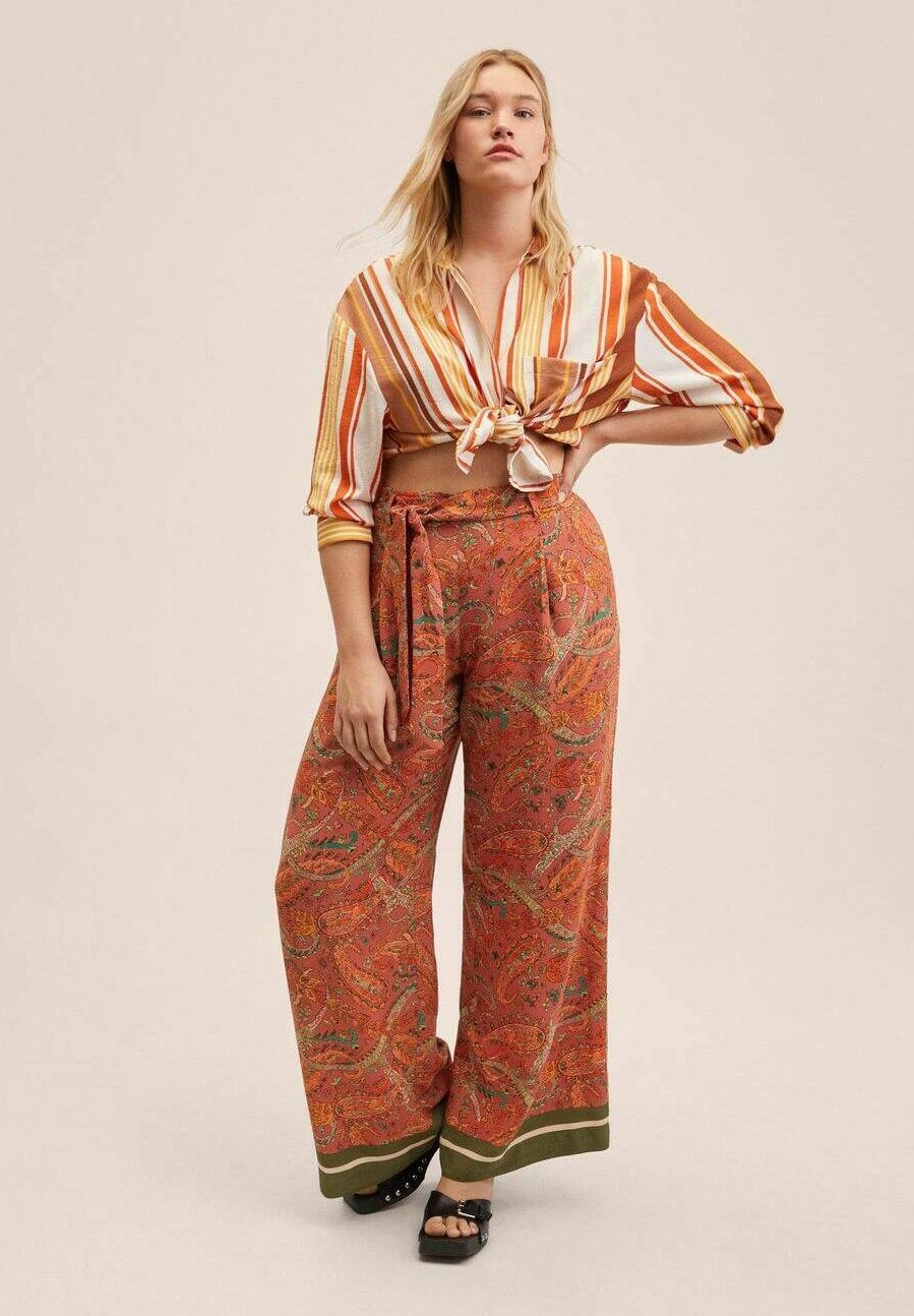 Mango BRUNA - Broek - korallrot/oranje - Zalando.nl
