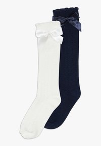 Ewers - MIT SCHLEIFE 2 PACK - Kniestrümpfe - navy/creme Thumbnail-Bild 1