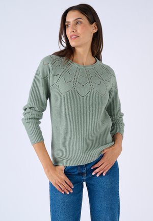 DÉTAILS AJOURÉS - Jersey de punto - vert